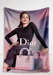 Dior Lavender Lady Dior Flannel Throw Blanket D155